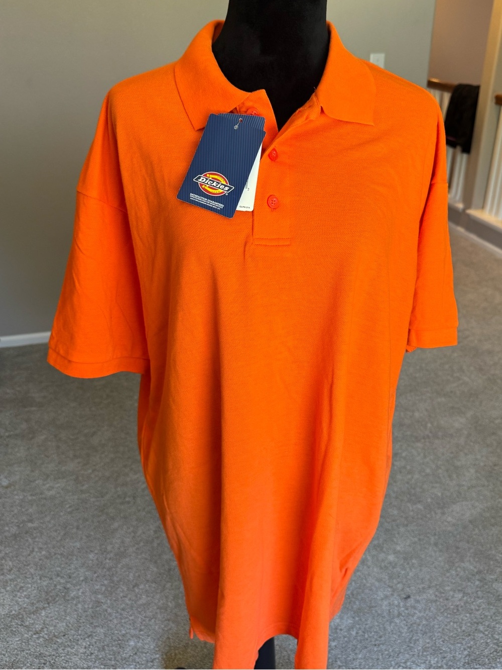 Dickies bright orange short-sleeve polo shirt XL NWT